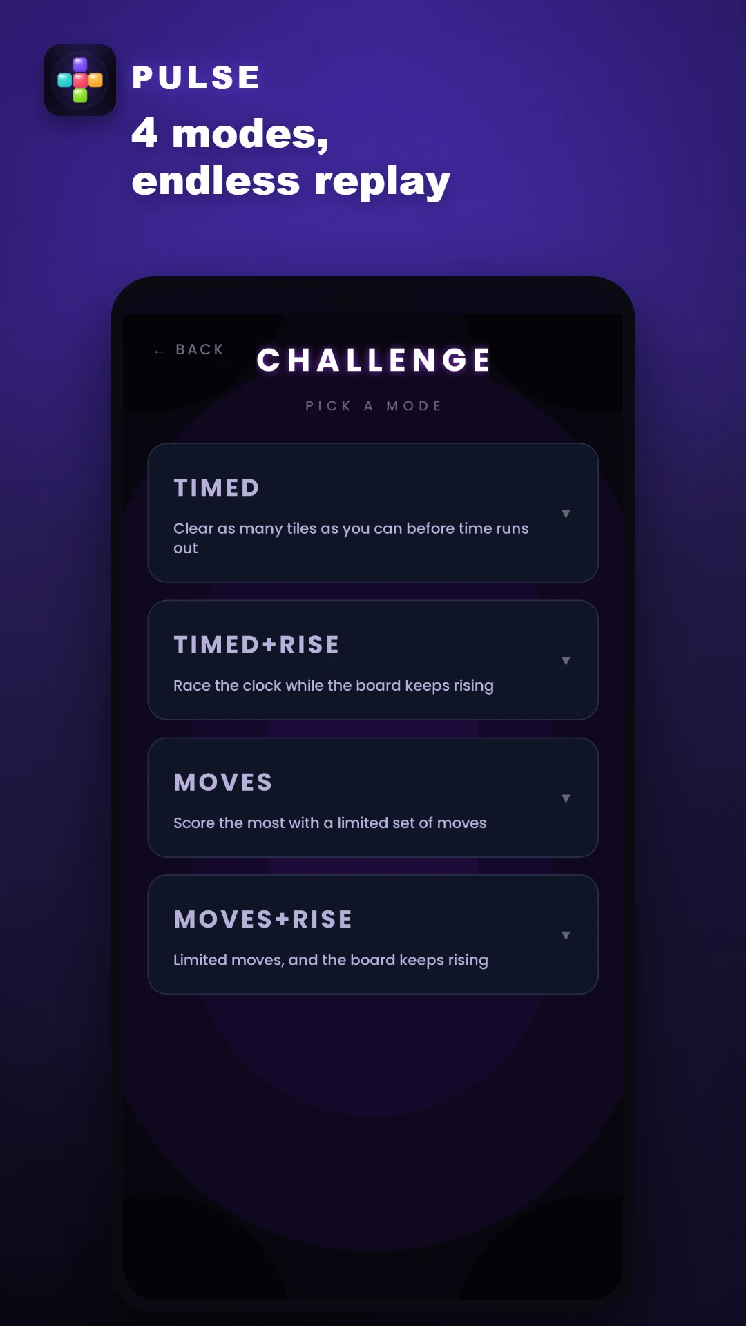 Pulse: Neon Block Match Game screenshot