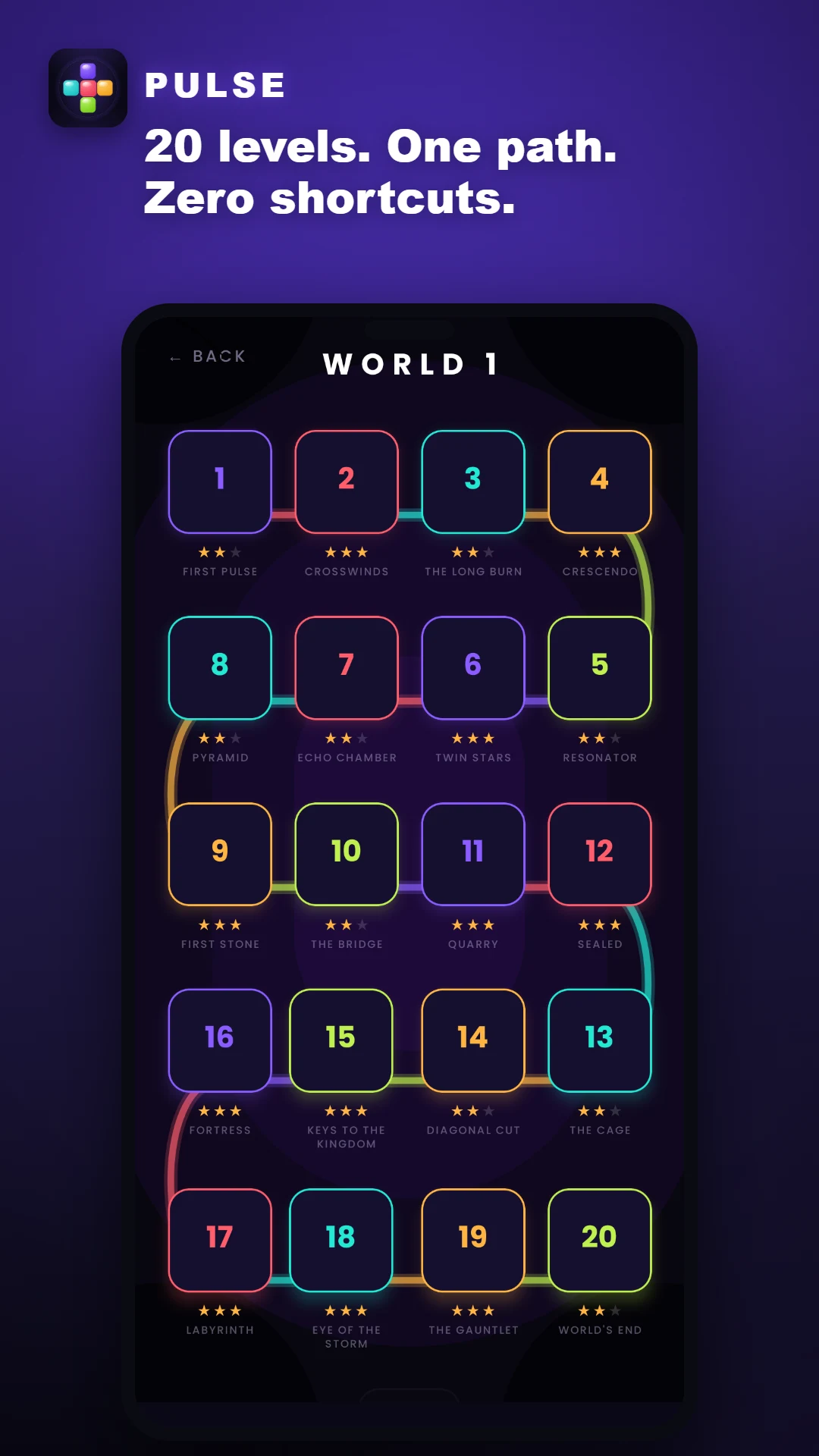 Pulse: Neon Block Match Game screenshot